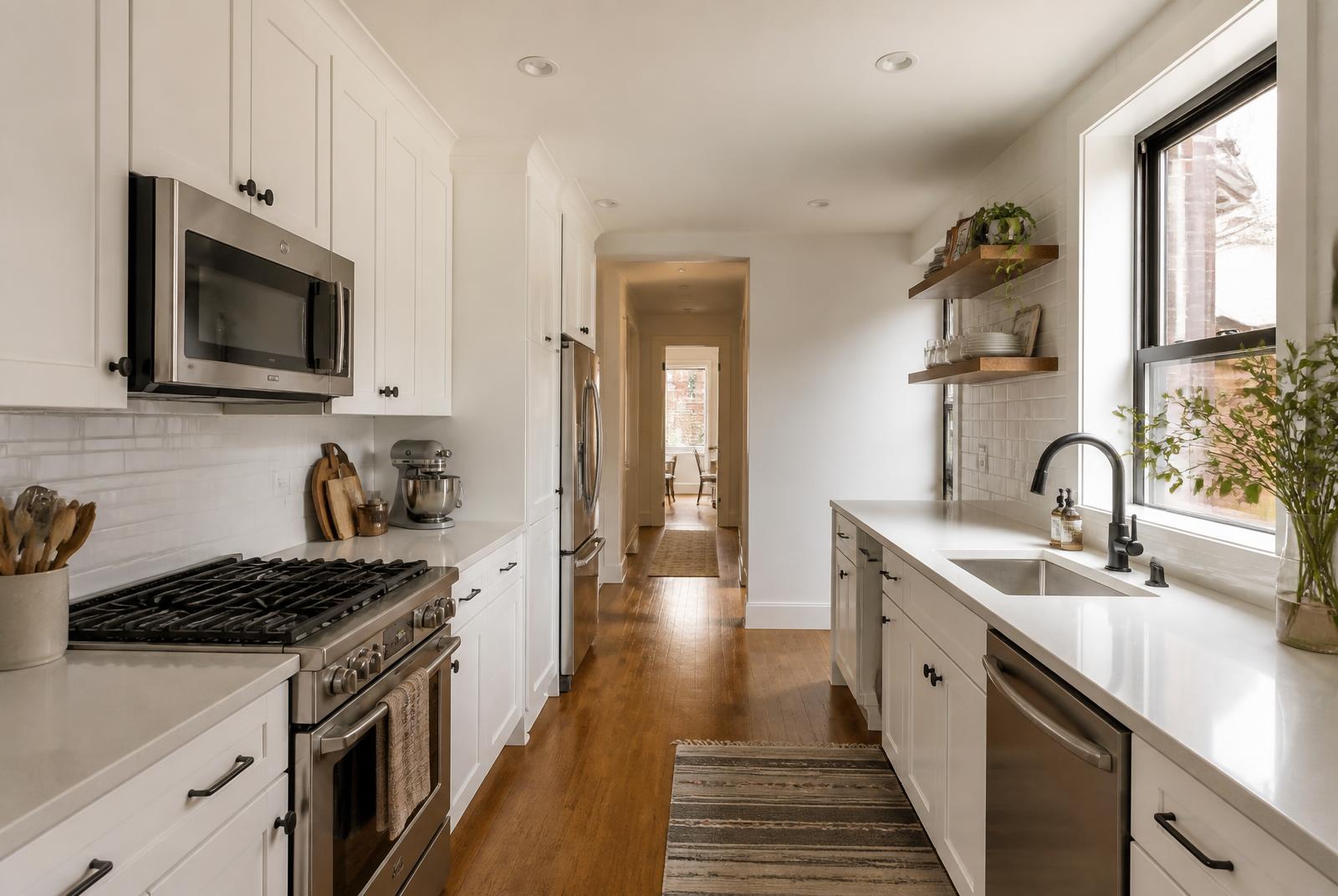Gut renovation with new cabinetry and finishes